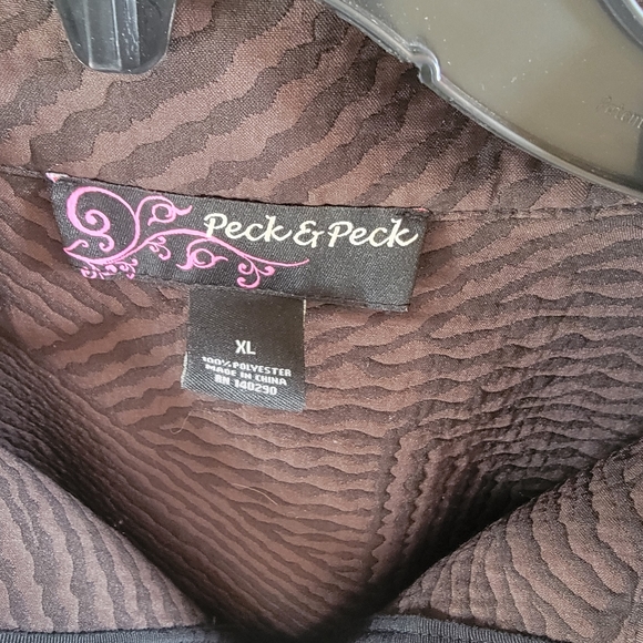 Peck & Peck XL Brown Lightweight Casual Wear  Jacket 100%Polyester - Picture 5 of 8